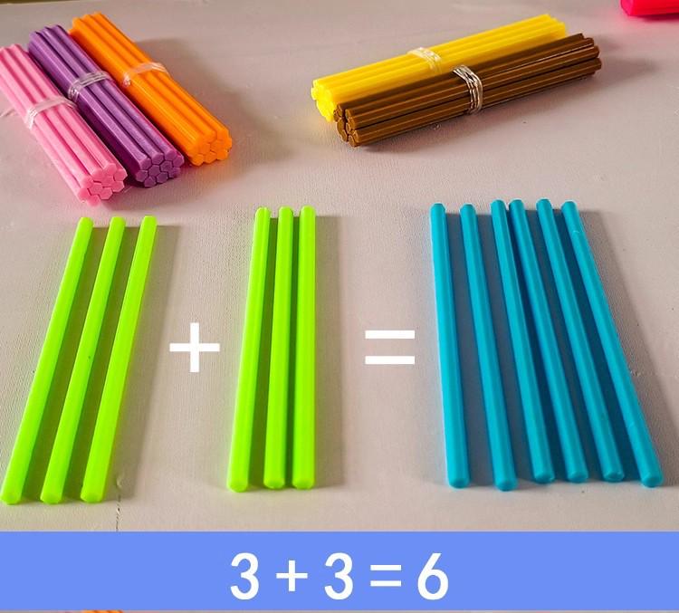 Hexagonal Thickened Counting Sticks for Kindergarten and First Grade Mathematics