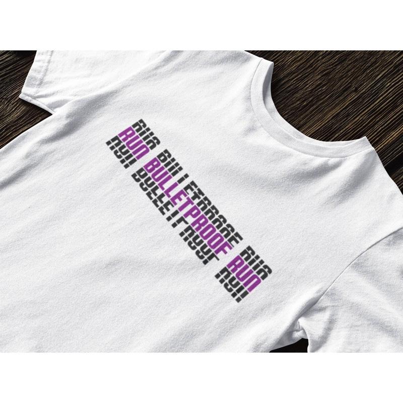 Run Bulletproof Run Surrounding Harajuku Printed Fashion Men S And Women S T-Shirts Top Short Sleeves S белый