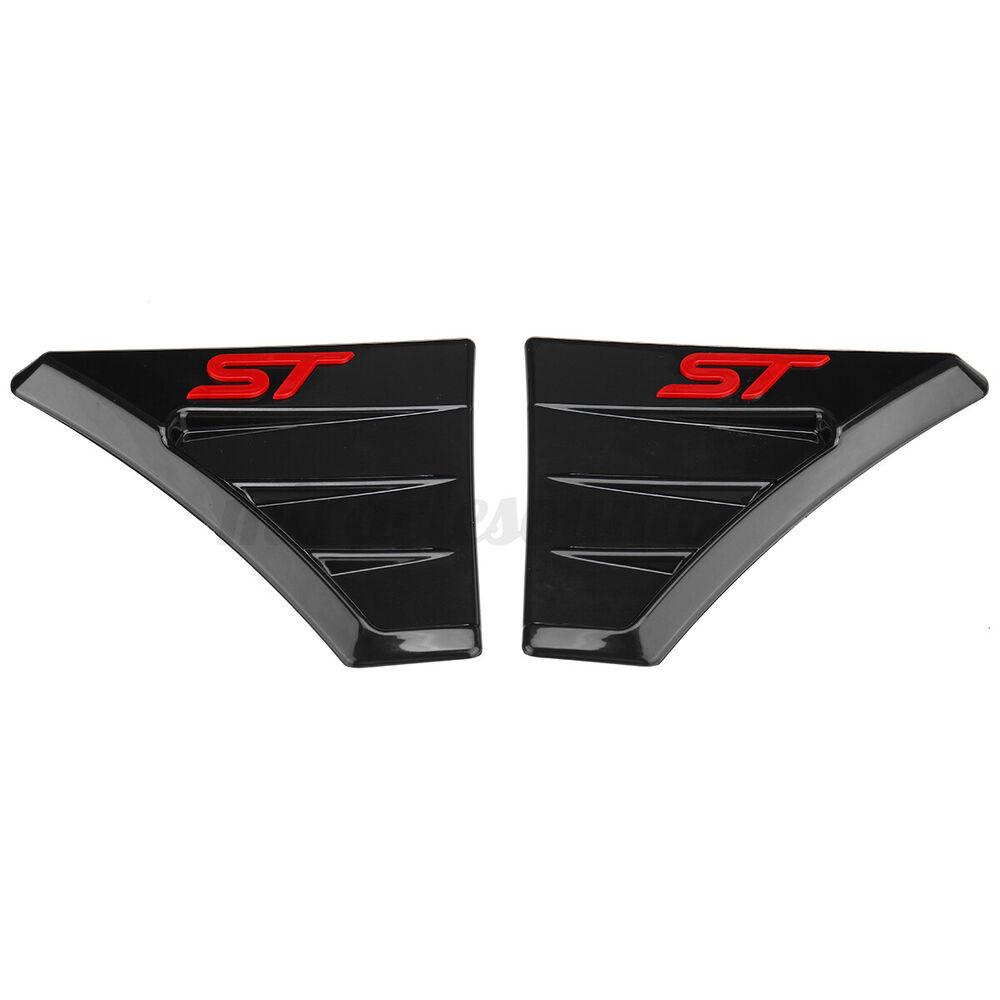 Pair Car Side Fender Spoiler Outflow Vent For Ford Focus MK2 MK3 RS Racing Bonnet Air Flow Trim Wing Badges ST