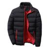 Men’s Thick Stand Collar Quilted Cotton Jacket