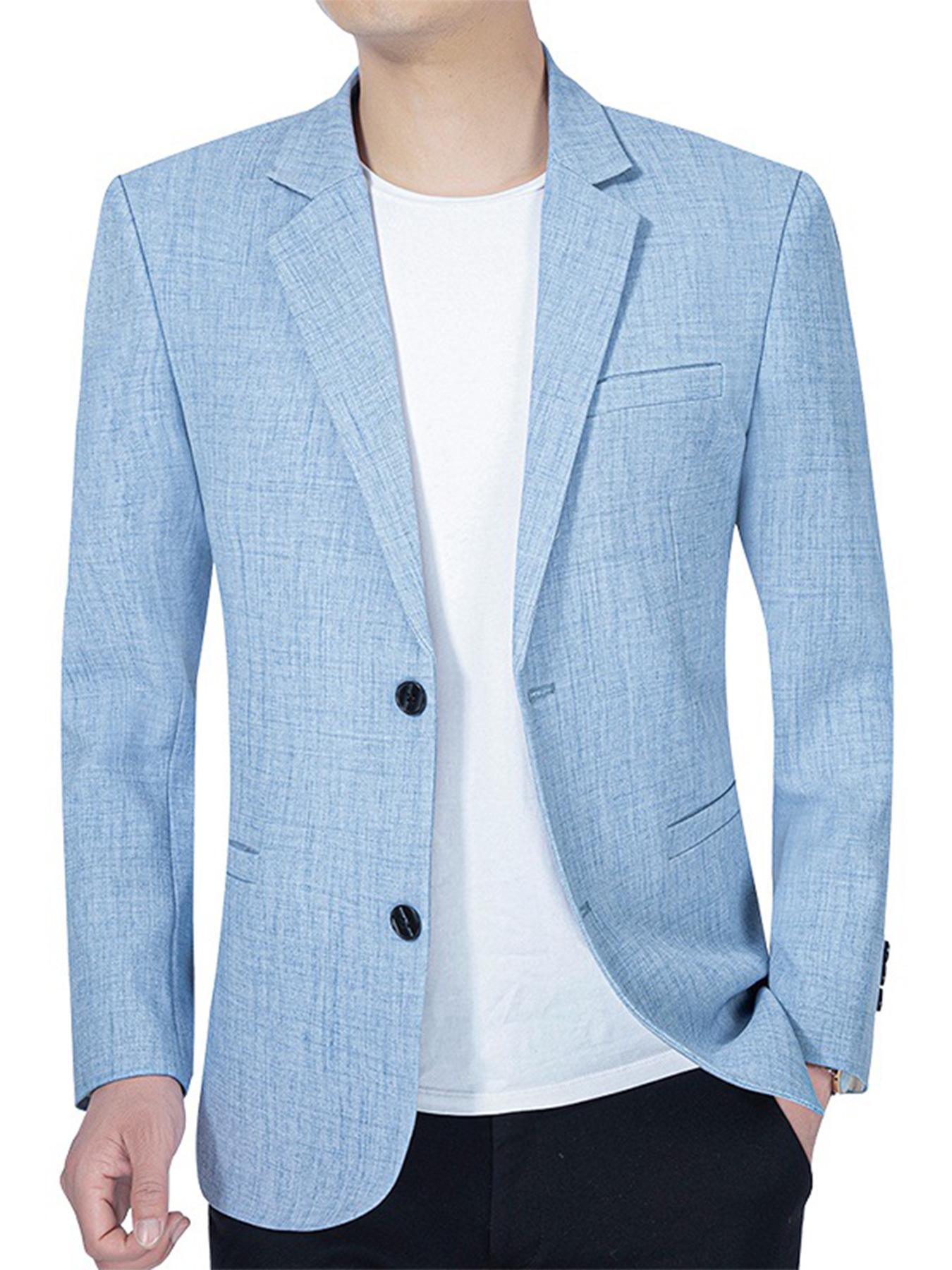 

Stylish Men s Lightweight Suit Jacket for Spring/Autumn 2025 XL US Size небесно-голубой