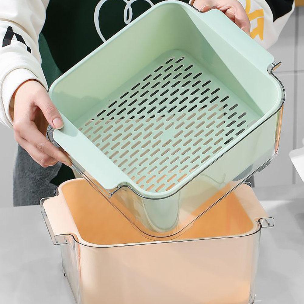 Faucet Vegtable Drain Basket Stackable Fruit Draining Basket For House