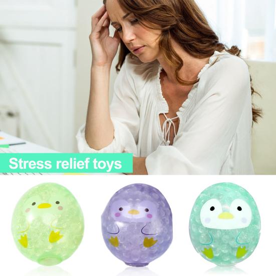 Ball Squeeze Spielzeug Weiche TPR Schnelle Rebound Trauben Ball Pinch Spielzeug Stress Relief Sensorischen Spielzeug Cartoon Pinguin Ball Zerquetscht dekompression Spielzeug