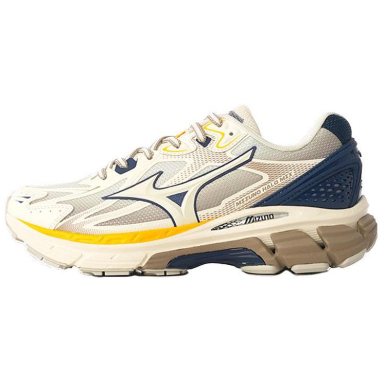 Mizuno Halo Mix Beige Unisex Sneakers Blue Yellow D1GH240810