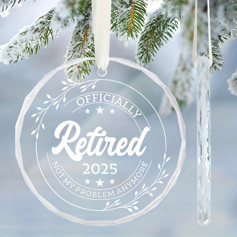 1pc/2pcs Retirement Gift for Woman and Men,Best Gifts for Retiring People,Happy Retirement Ornament for Holiday Decor, Ideal Gift for Retired Couples