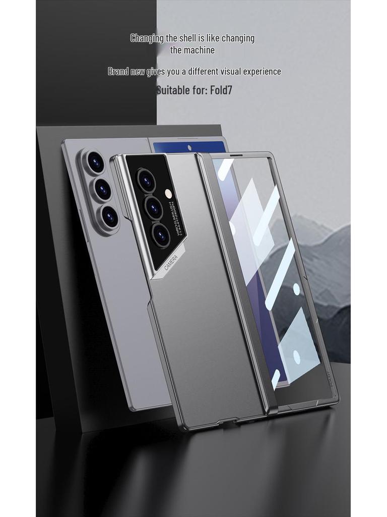 Samsung Z Fold7 Ultradünne Raptor Magnetisches Scharnier Hülle mit Integrierter Folie