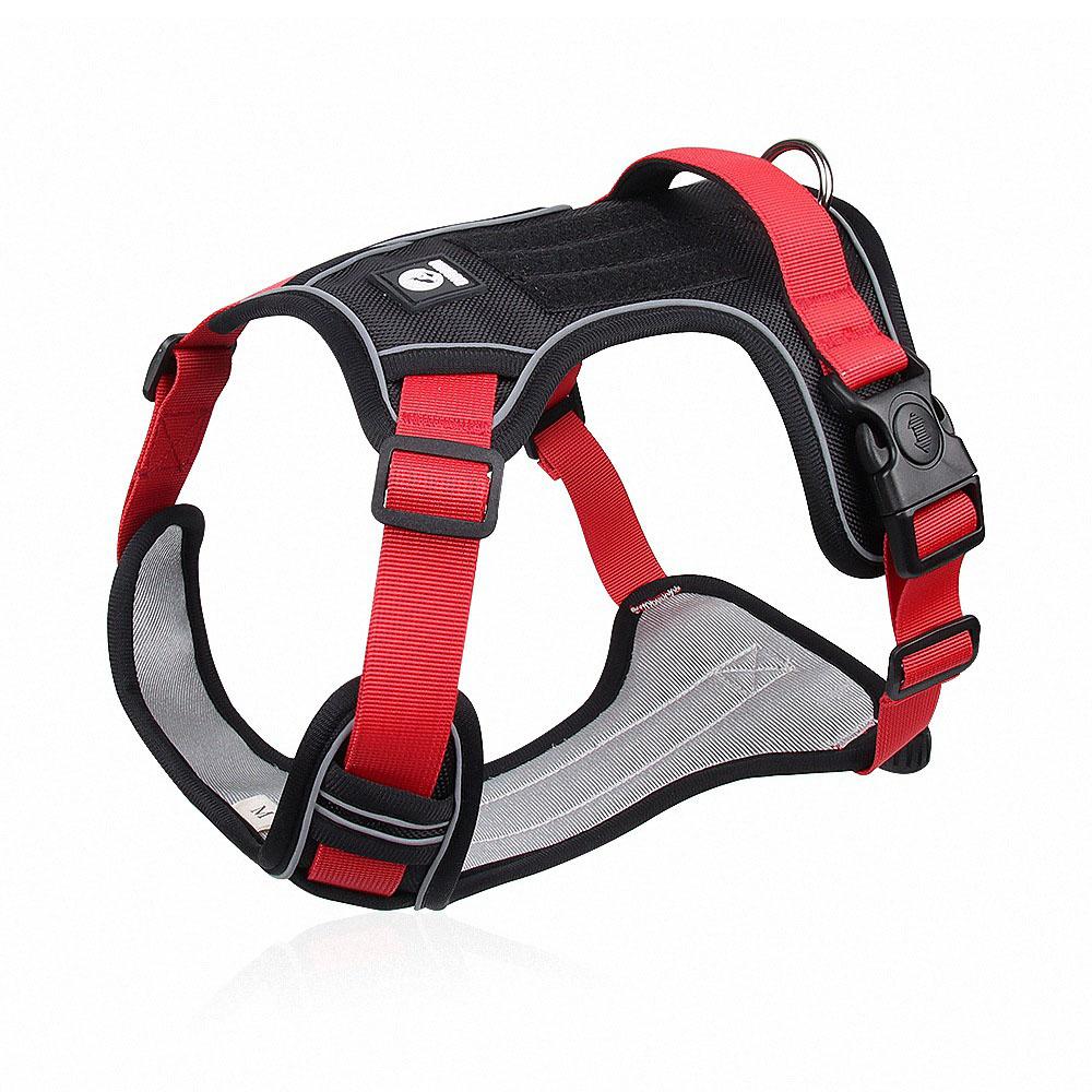 

Мягкая подкладка, не тянущая шлейка для больших собак, регулируемый уличный жилет для домашних животных, светоотражающая шлейка из оксфордского материала, легкое управление для больших собак