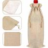 12x Burlap Bottle Bag Carrying Bag Bottle Gift Bag for Holiday Wedding Party