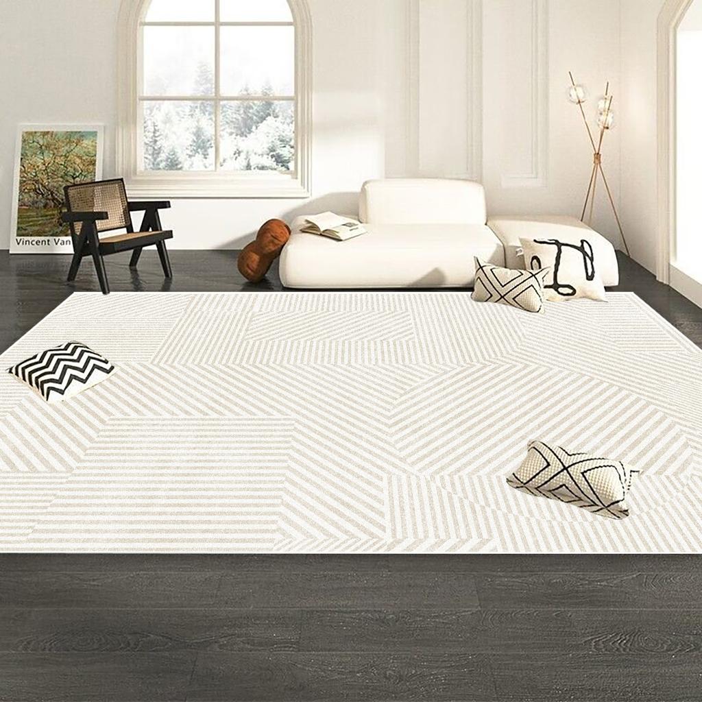 Modern Minimalism White Carpet Living Room Light Colored Luxury Bedroom Decoration Large Rug Lounge Cloakroom Non-slip Floor M