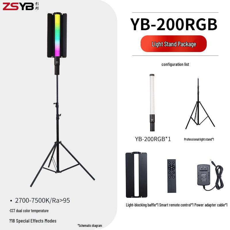 8-Color RGB LED Stick Light, 20W Handheld Portrait and Background Softlight for Outdoor Photography.