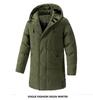 Herren Übergröße Mittellange Kapuzen-Winterjacke - Warmer Baumwollmantel