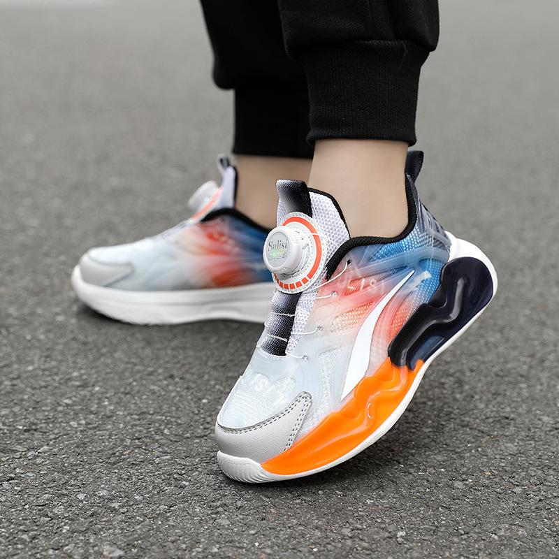 2025 New Spring Children's Boys' Shoes Sneakers Mesh Lightweight Boys' Older Children's Lightweight Student Running Shoes