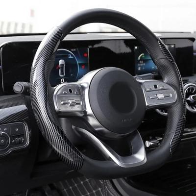 1 pár Kryt volantu do auta Uhlíková vlákna Protiskluzový Pro Mercedes Benz Třídy A B C E S W204 W205 W212 W213 W176 GLC CLA AMG W177