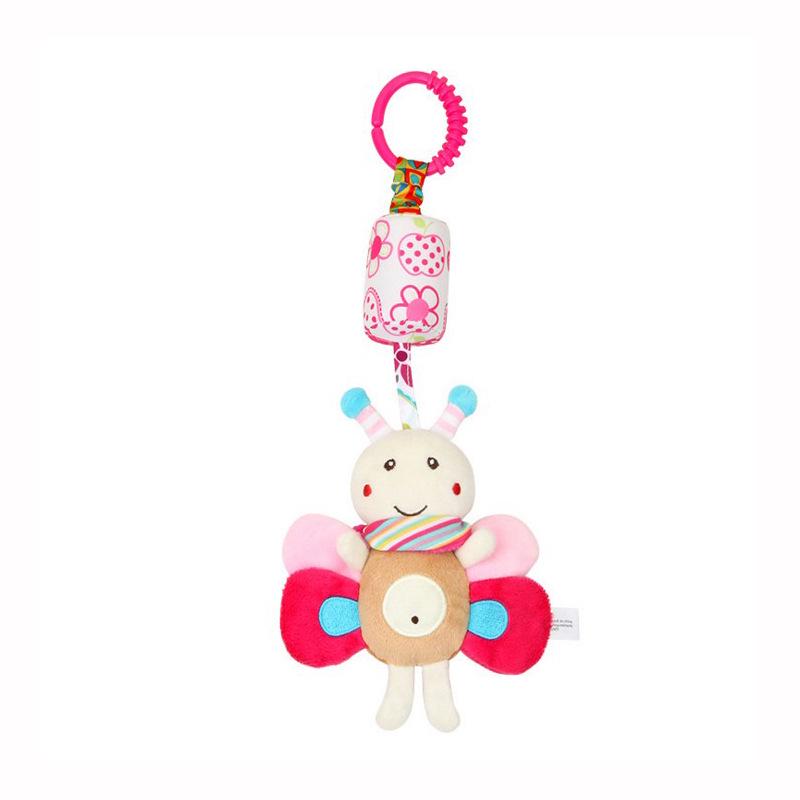 BBSKY Cartoon Animal Plush Hanging Baby Mobile Rattle Toy