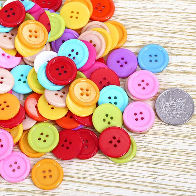 Colorful Resin Buttons for Kids' Creative DIY Projects and Pasting Painting