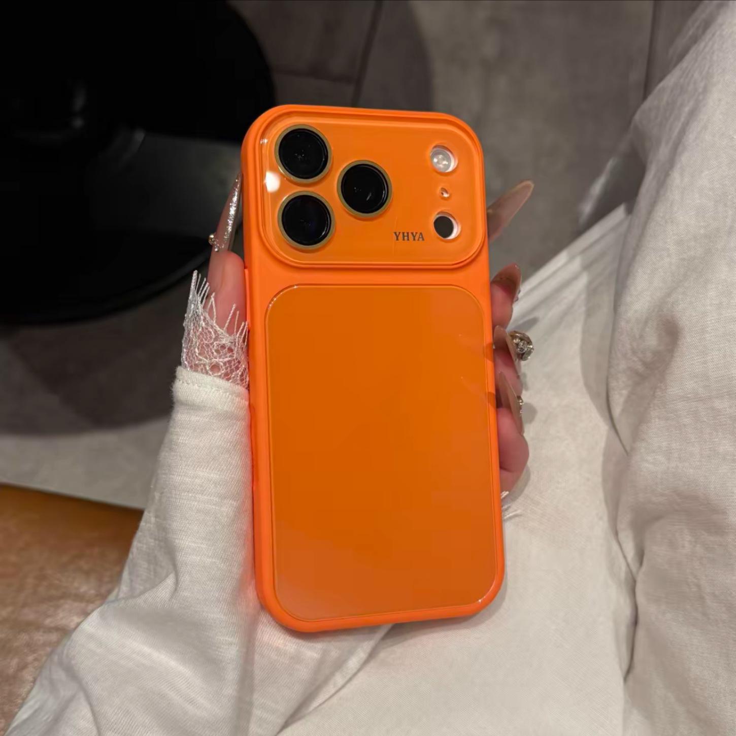 

Glossy Tempered Glass Protective Case for iPhone 17 Pro Max, Compatible with iPhone 16 and 15 16 Pro Max