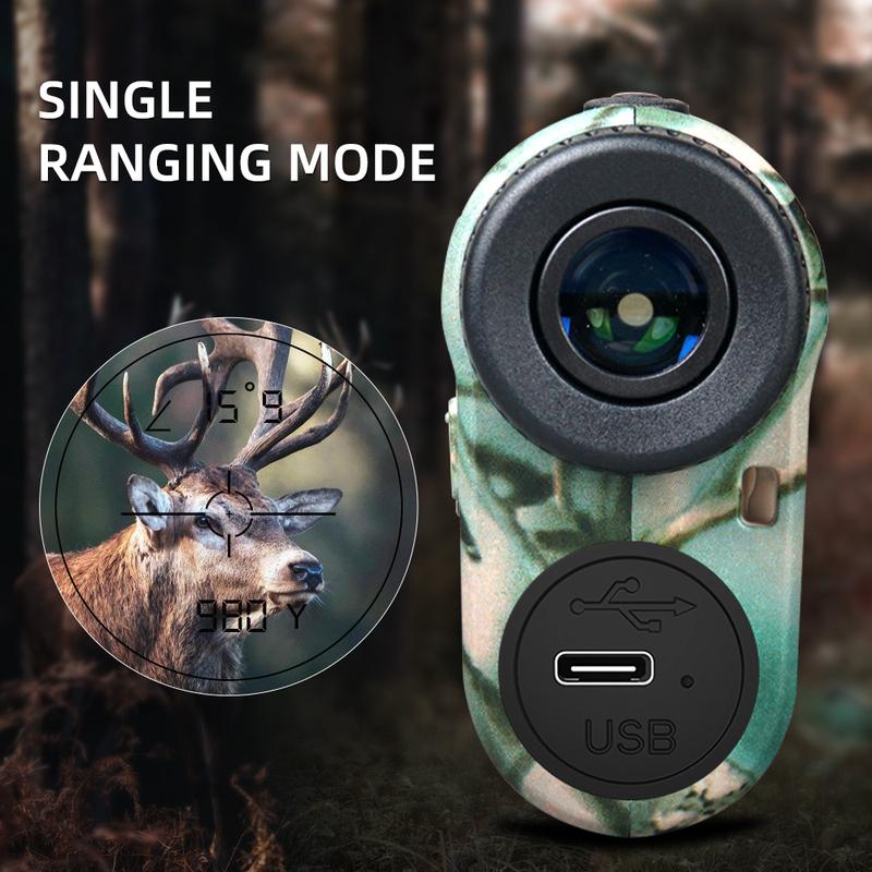 

REVASRI Hunting Laser Rangefinder with USB C Rechargeable 6X Magnification Multiple Modes,USB C Charging Lightweight for Hunting