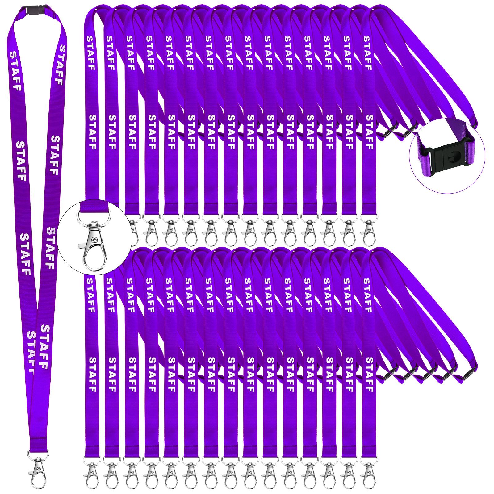 

30Pcs Red Staff Lanyards Staff Badge Lanyard Keychain Lanyards Wrist Neck Lanyards Keychain Badge Holder Phone String Holder Lan