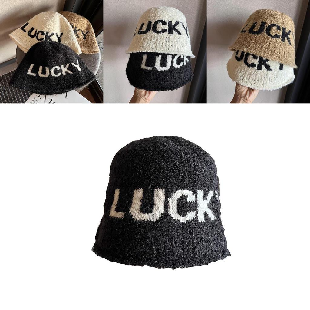 Fashion Bucket Hat For Women With Wide Brim And Warm Polyester Material For Autumn Winter Style