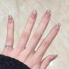402-Glittering Stars Wearable Rhinestone Nail Art Stickers - Handmade Light Therapy False Nail Patches
