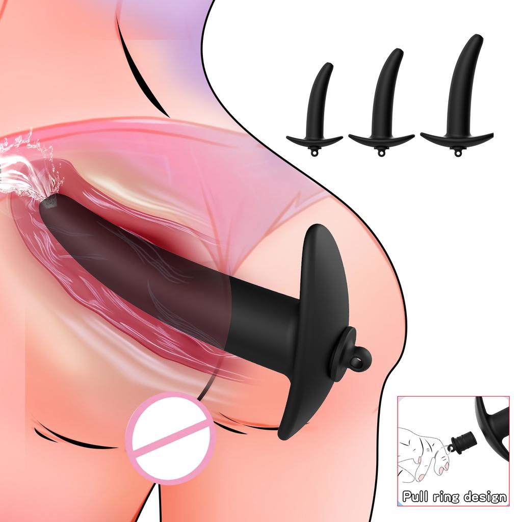 New Tunnel Anal Butt Plug Stretcher,with Stopper Hollow Analplug Enema Butplug,Vagina Ass Anus Dilator, Sex Toys for Couples