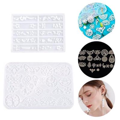 Earring Resin Molds Pendants Molds Casting Silicone Molds DIY Handcraft Jewelry Keychain Making Tool