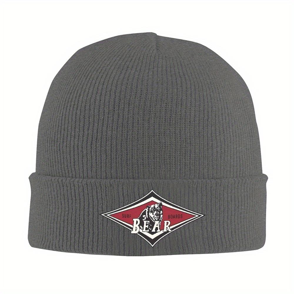 Pc Vintage Surfing Bear Big Wednesday Cult Surfboard Surf Warm Knitted Cap Hip Hop Bonnet Hat Autumn Winter Beanies Hats for Me