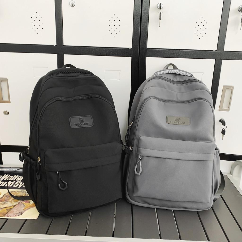 Stylish Unisex Korean Trendy Backpack For High School Students In Solid Colors