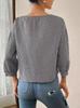 Women's Casual Plaid Seven-Sleeve Pullover Shirt