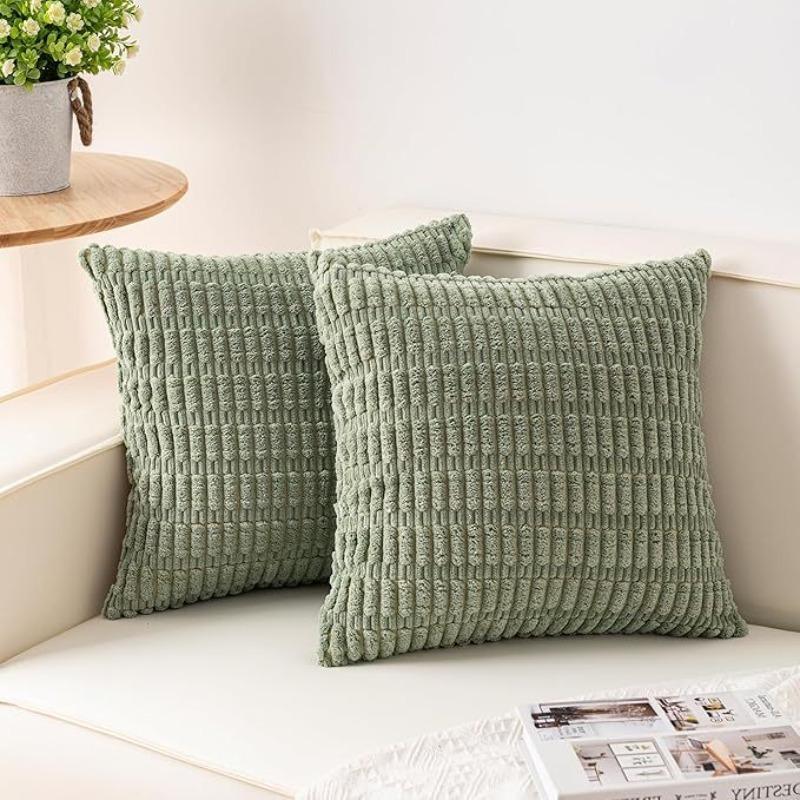 Soft Throw Pillow Covers Knitting Fur Solid Color Sofa Cushion Cover Waist Pillow Case Pillow Case Protector Office Sofa