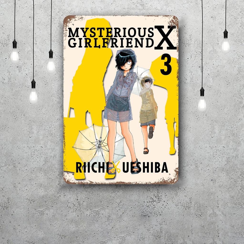 mysterious girlfriend x cartoon Vintage Metal Tin Signs Posters Decor Retro Metal Plaque Wall Art Decor for Garage Bar