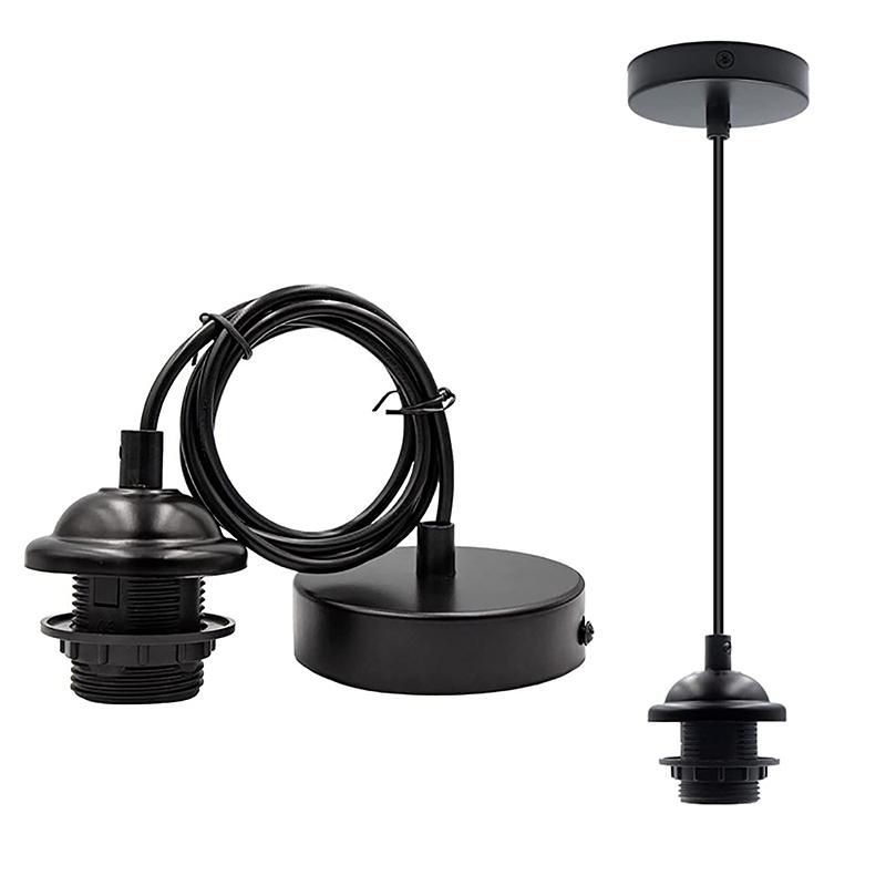 Vintage Edison Lamp E27 Screw Base Hanging Pendant Light Fixture Full Tooth Fit For Lampshade Bulb Holder Industrial Ceiling Lam