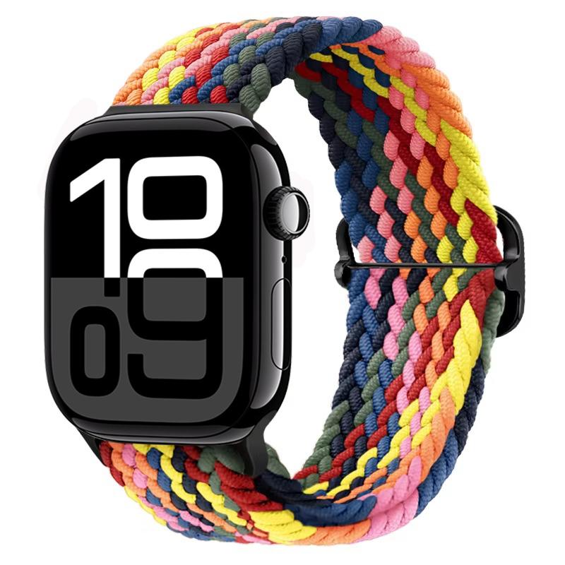 Nylon Braided Loop Band for Apple Watch Ultra/2 49mm 10 9 8 7 46mm 45mm 41mm 6 5 4 SE 44mm 40mm Elastic Strap for iWatch 3 42mm