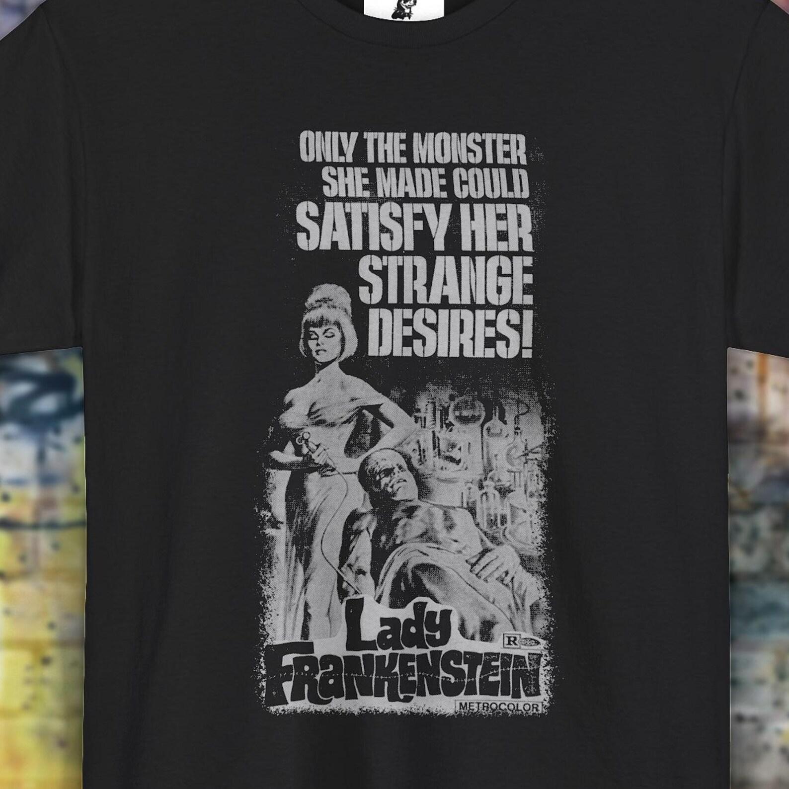 Lady Frankenstein Cult Horror Vintage retro Black T-shirt CHICHI S S