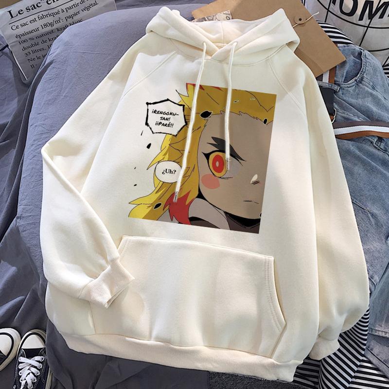 Demon slayer anime hoodies kamado tanjirou impresso feminino hoodie harajuku casual streetwear solto esportes pulôver unisex roupas