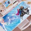 HD Printing Computer Gamers Childrens Nonslip Mouse Pad Frozen Princess Elsa Pu Leather Mousepad Large Size Keyboard Desk Pad