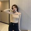2025 Stylish Black Slim Fit Long Sleeve Women's T-shirt - Autumn Collection
