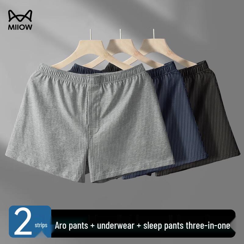 

Mao Ren Мужские антибактериальные боксеры-брифы из чистого хлопка, 2 шт. L