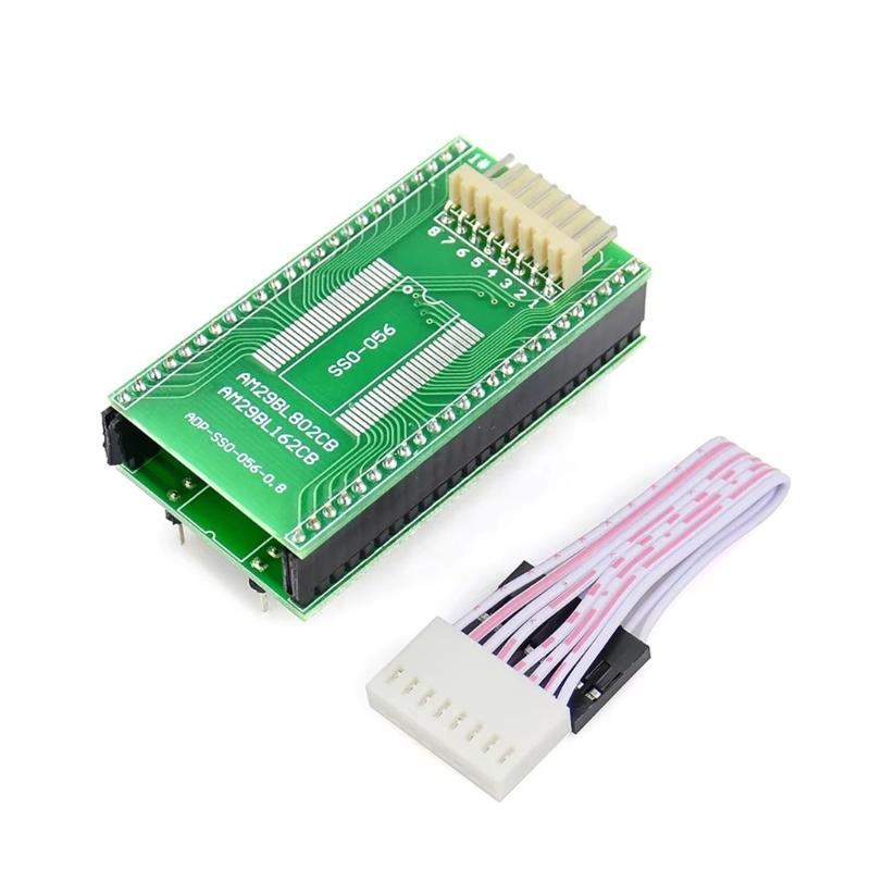 High Precisions SOP56 Test Socket with Integrated ICSP Cable for T56 Programmer for Chip Data Reading