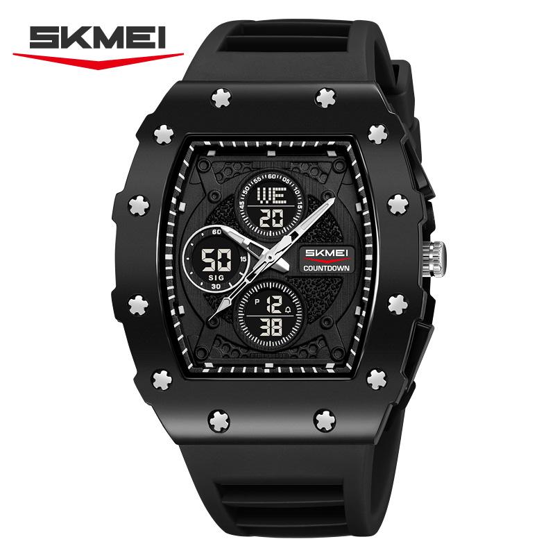 SKMEI 2605 Military Electronic Watch Reloj Dual Display Digital Watch Sport Multi Functional Timing Waterproof Night Light Men's