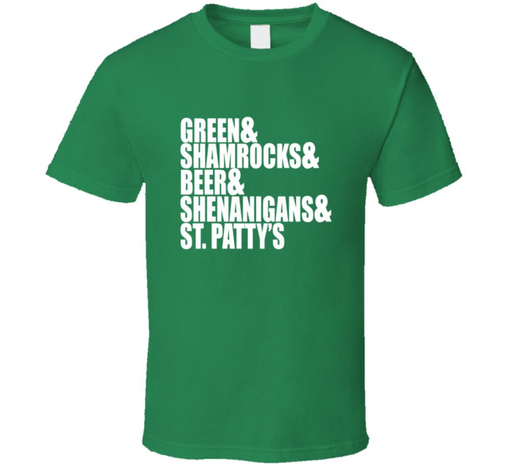 Green& Shamrocks& Beer& Shenanigans St Pattys Beer Lovers St Patrick L