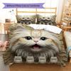 Persian Cat Pattern Bedding Quilt Set Quilt Cover Pillowcase Home Decoration Gift (1 * duvet cover + 2 * pillowcase, without core)