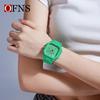 Oufanni Trendy Square Student Quartz Waterproof Luminous Wristwatch