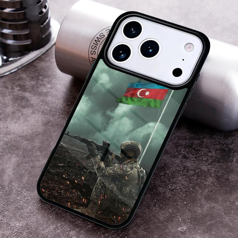 Azerbaijan Flag Phone Case For iPhone 17 16 15 14 13 12 11 Pro Max Plus 17Air Soft Silicone Cover