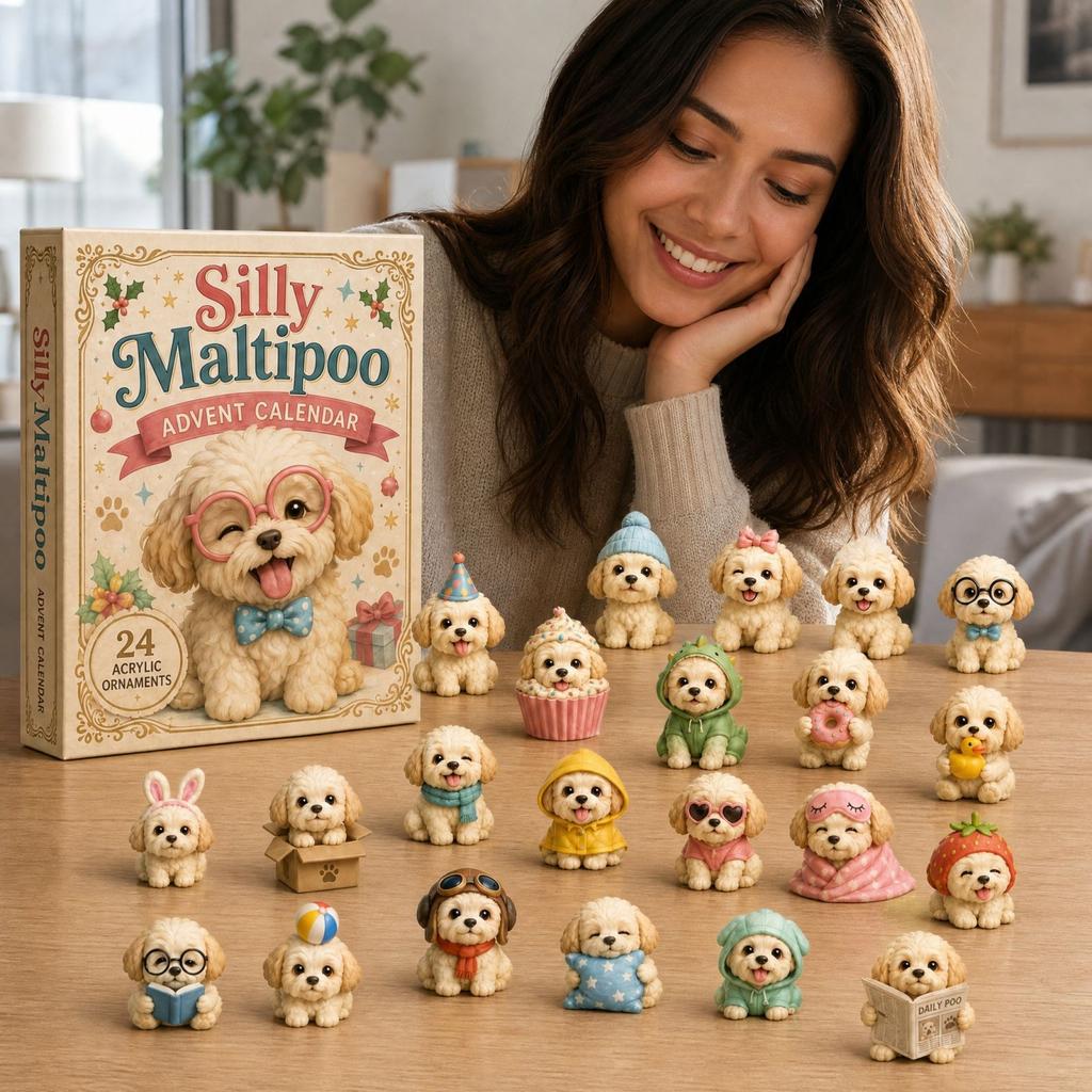 2D adventní kalendář - Roztomilá sběratelská figurka pro děti a milovníky psů