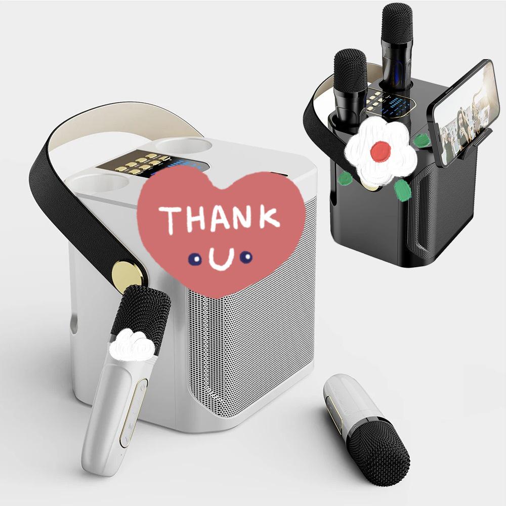 YS203 Bluetooth Speaker with Outdoor Microphone and Integrated Subwoofer for Home and KTV