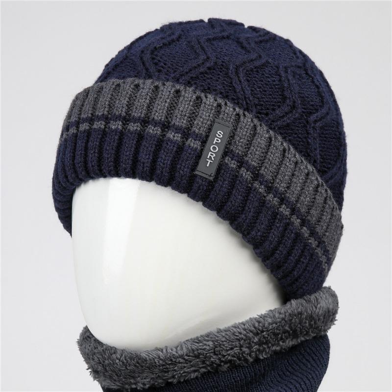 Autumn and winter hats men's knitted old hats grandpa wool to keep warm winter ear protectors thickened hats