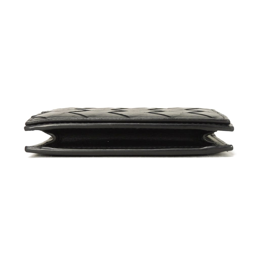 Used 11897 Business Card Holder 605720 VCPQ3 8803 7946 Pass Case RFID IC Chip Maxi Intrecciato Black Men's from Japan