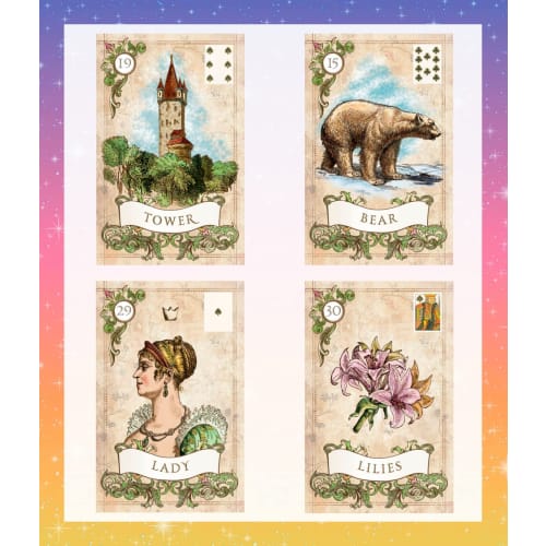 36 Lenormand Tarot Cards [Old Style Lenormand] with Japanese Instructions, Authentic Lulucouture Tarot Cards