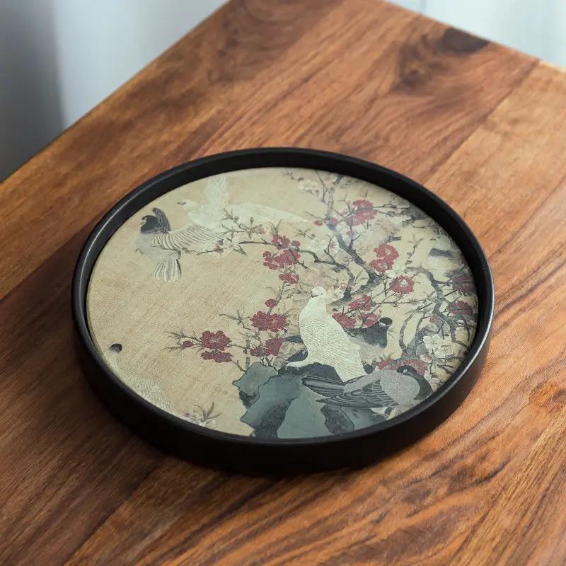 Chinese Style Tea Mat Quick-drying Water-absorbing Pottery Tea Tray Kung Fu Tea Coaster Tea Ceremony Table Tea Set Accessories